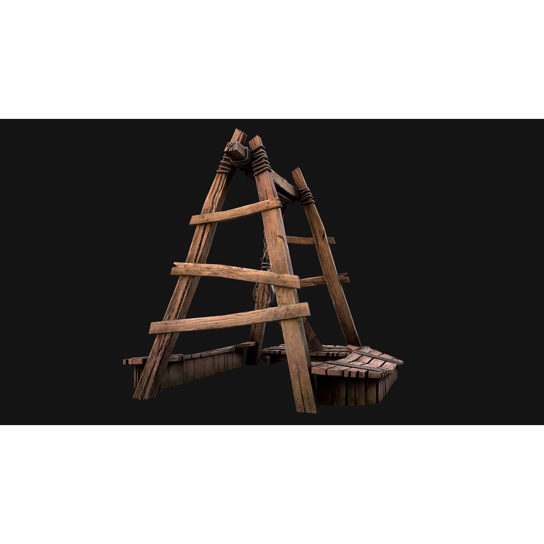 Quarry Crane 3D Model – Low Poly Game Ready Asset, FBX - View 18
