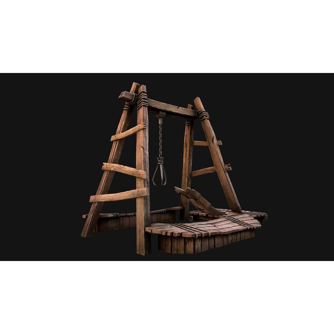 Quarry Crane 3D Model – Low Poly Game Ready Asset, FBX - View 19