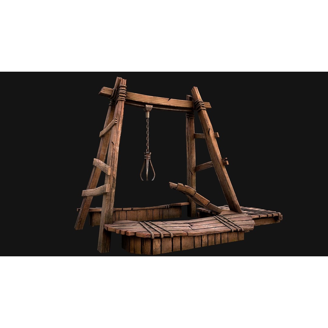 Quarry Crane 3D Model – Low Poly Game Ready Asset, FBX - View 20