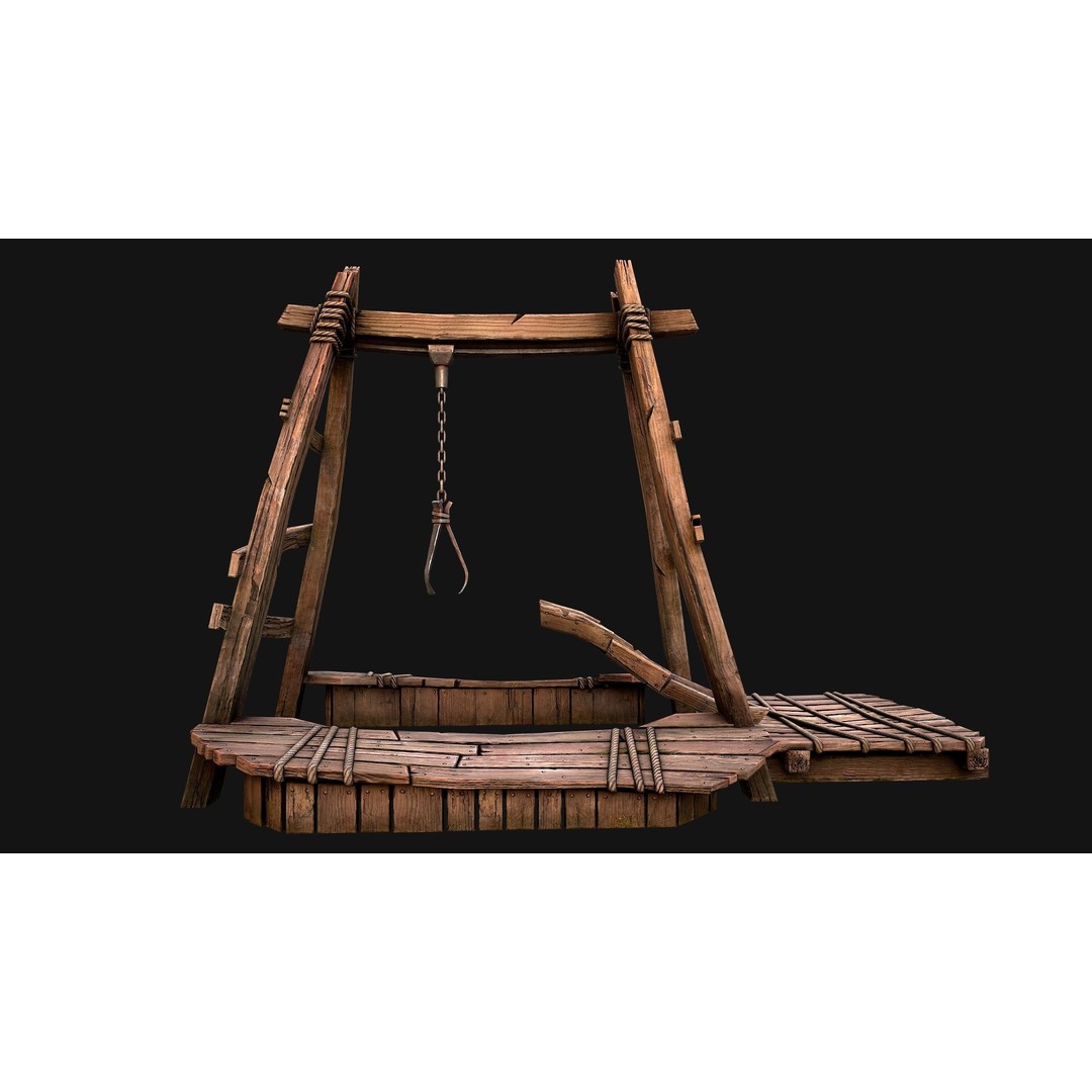 Quarry Crane 3D Model – Low Poly Game Ready Asset, FBX - View 21