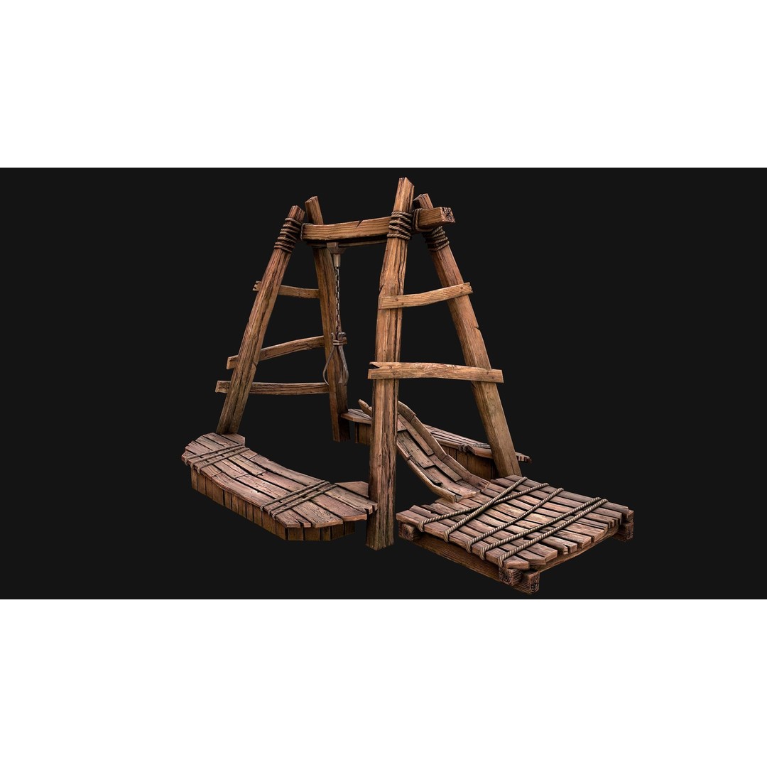 Quarry Crane 3D Model – Low Poly Game Ready Asset, FBX - View 5