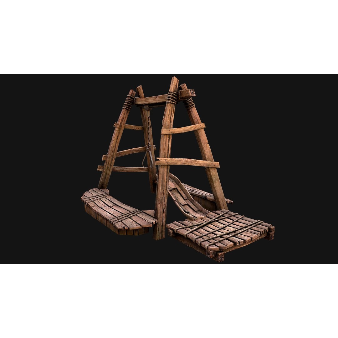 Quarry Crane 3D Model – Low Poly Game Ready Asset, FBX - View 6
