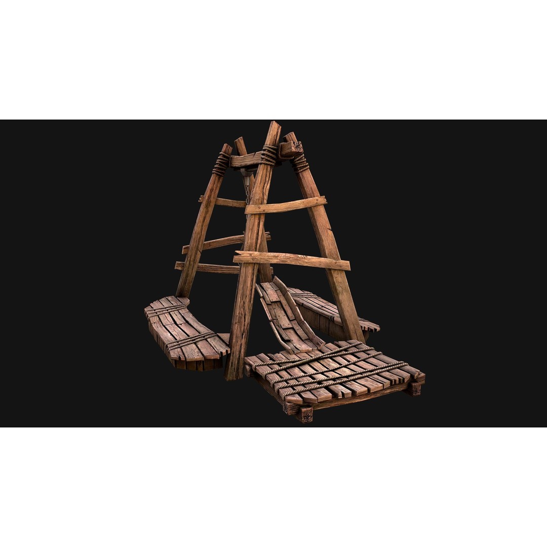 Quarry Crane 3D Model – Low Poly Game Ready Asset, FBX - View 7