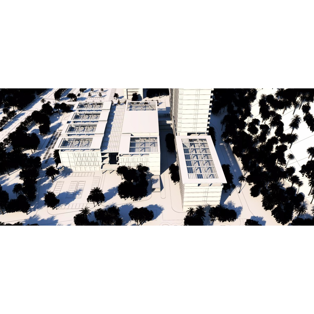 Hospital Building 3D Model – Modern Architectural Design, FBX, OBJ