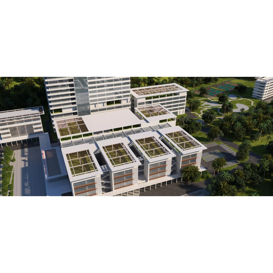Hospital Building 3D Model – Modern Architectural Design, FBX, OBJ - View 12
