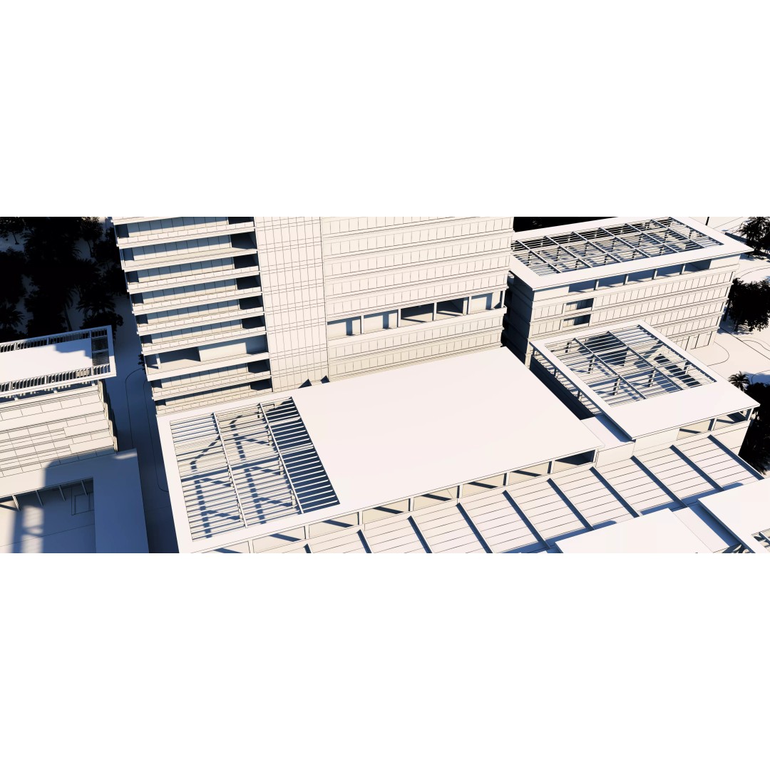 Hospital Building 3D Model – Modern Architectural Design, FBX, OBJ - View 19