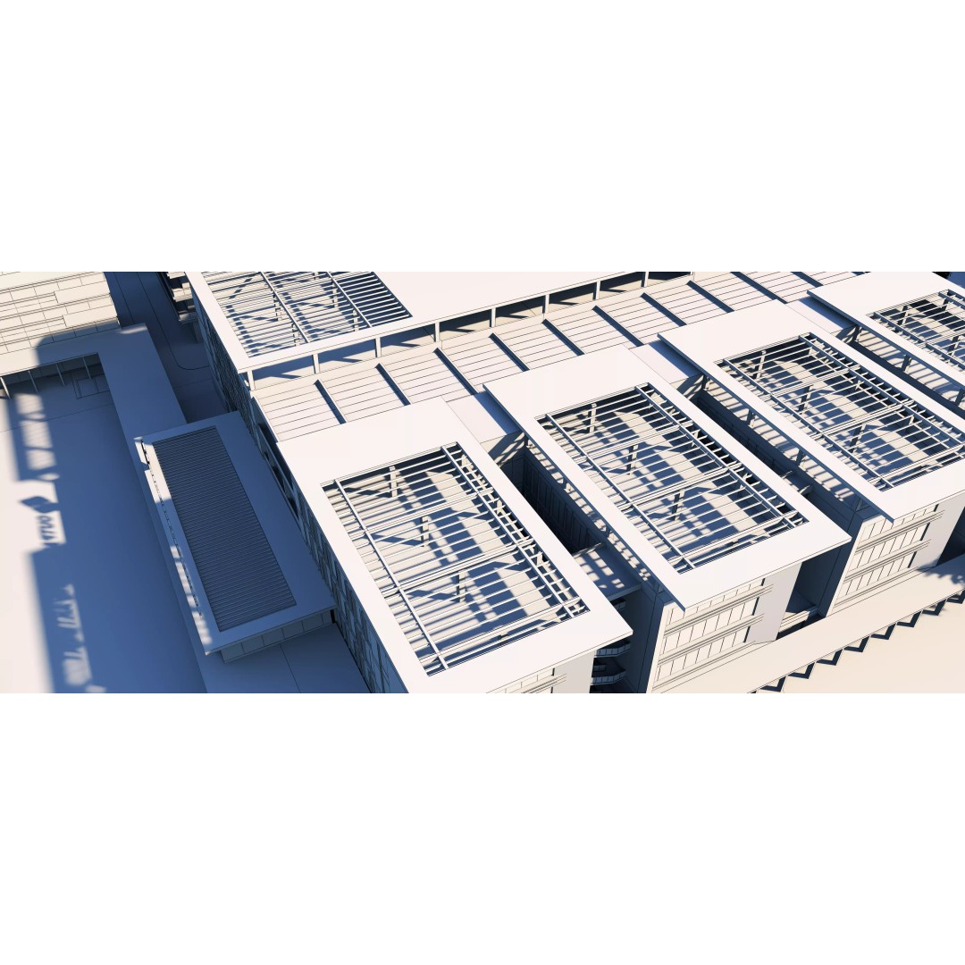 Hospital Building 3D Model – Modern Architectural Design, FBX, OBJ - View 23