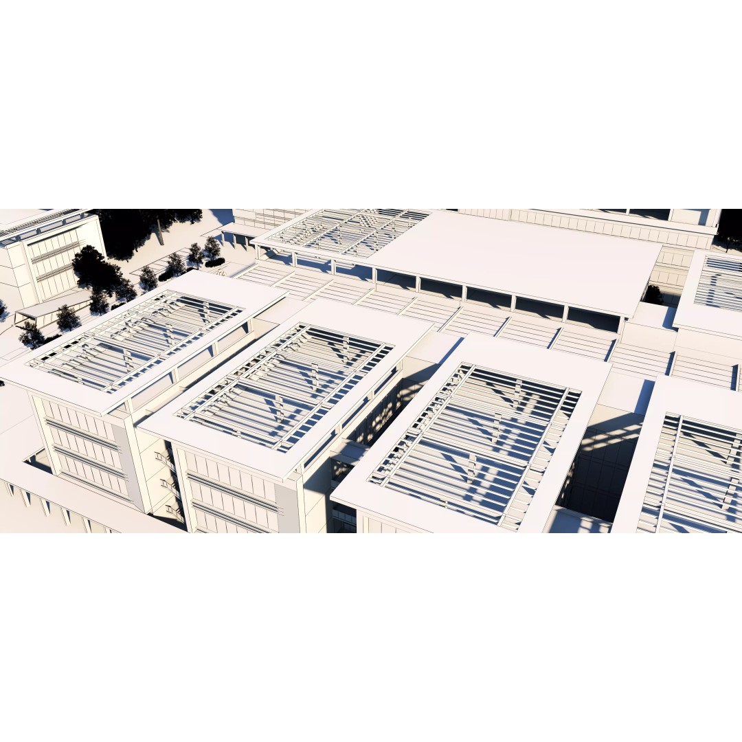 Hospital Building 3D Model – Modern Architectural Design, FBX, OBJ - View 25