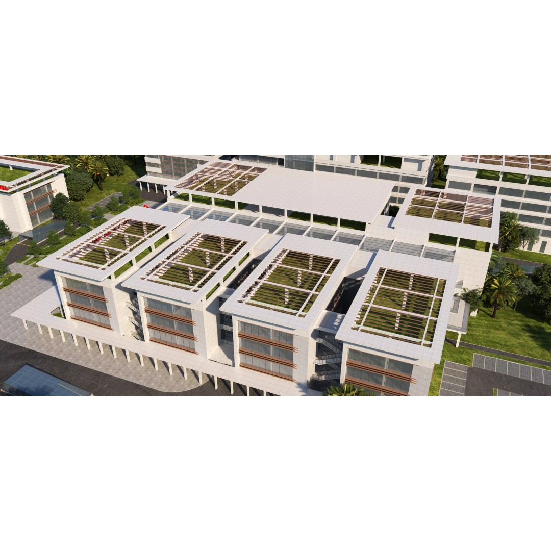 Hospital Building 3D Model – Modern Architectural Design, FBX, OBJ - View 3