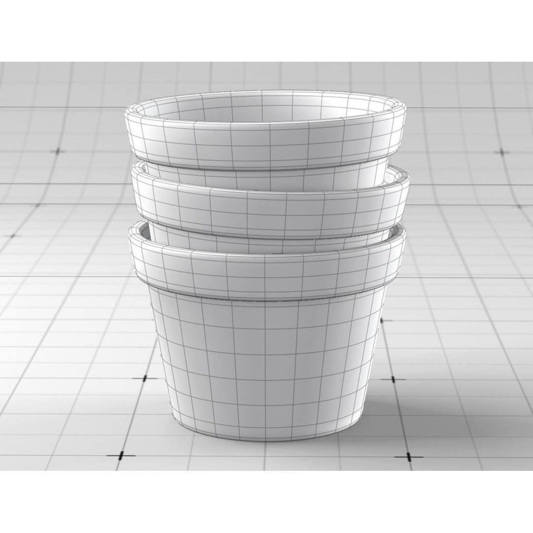 Flower Pot 3D Model – Detailed PBR Decoration for Blender - View 10