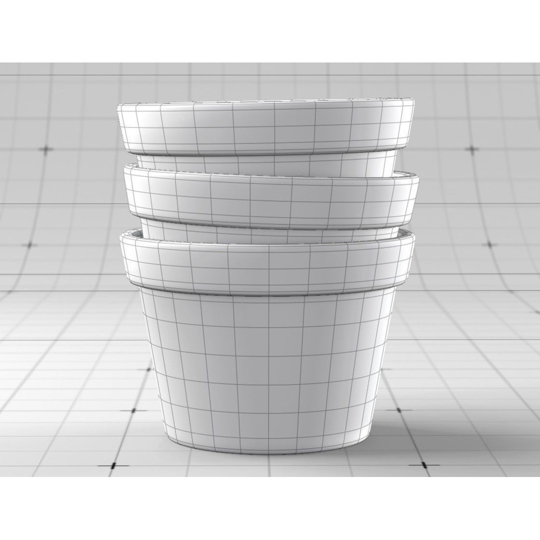 Flower Pot 3D Model – Detailed PBR Decoration for Blender - View 11
