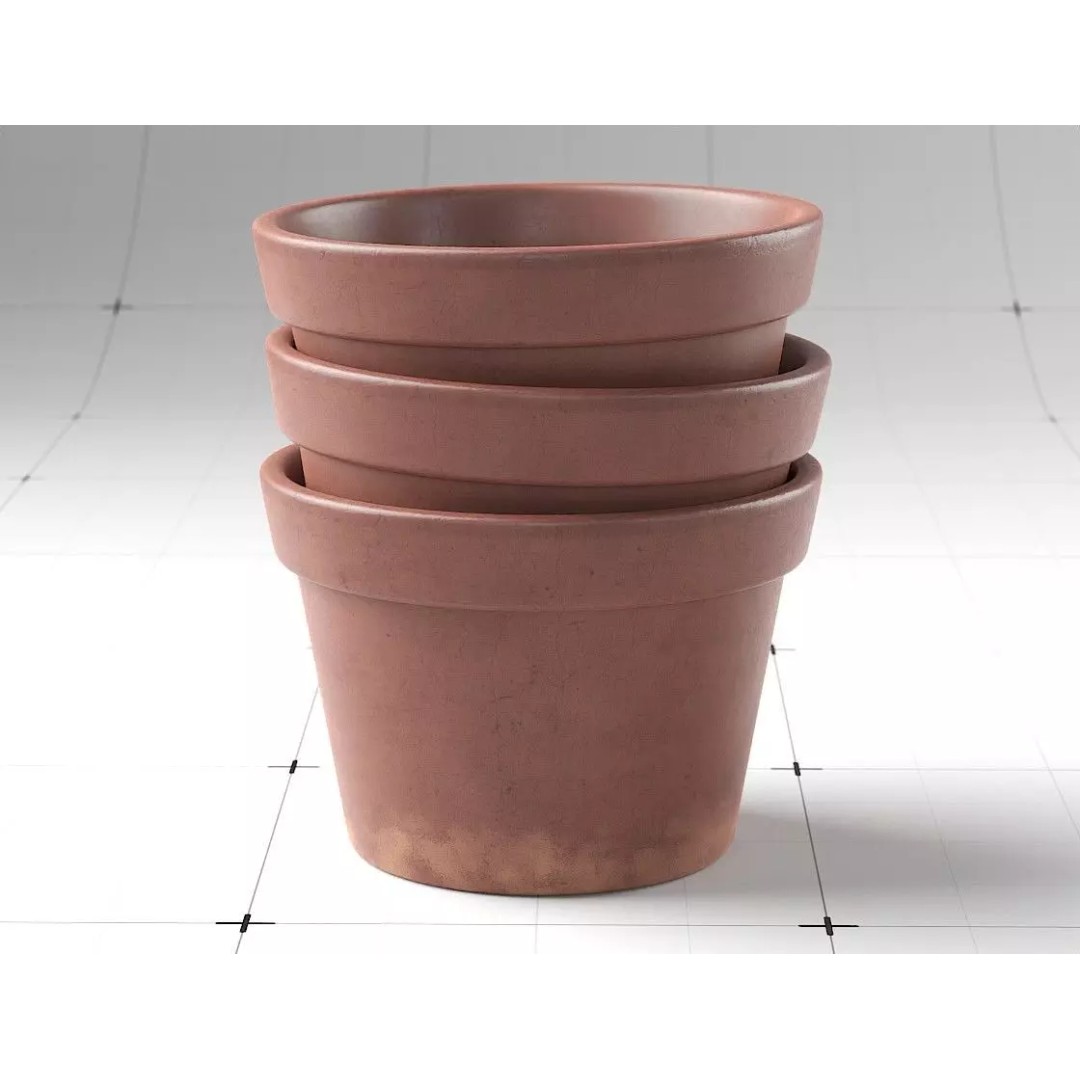 Flower Pot 3D Model – Detailed PBR Decoration for Blender - View 2