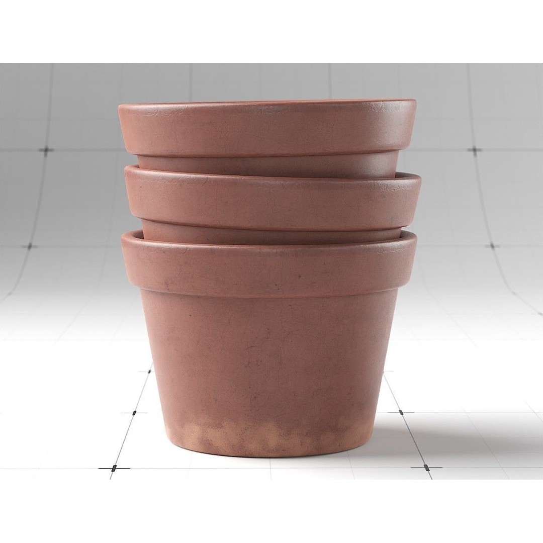 Flower Pot 3D Model – Detailed PBR Decoration for Blender - View 3