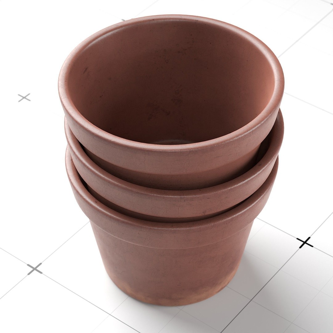 Flower Pot 3D Model – Detailed PBR Decoration for Blender - View 7
