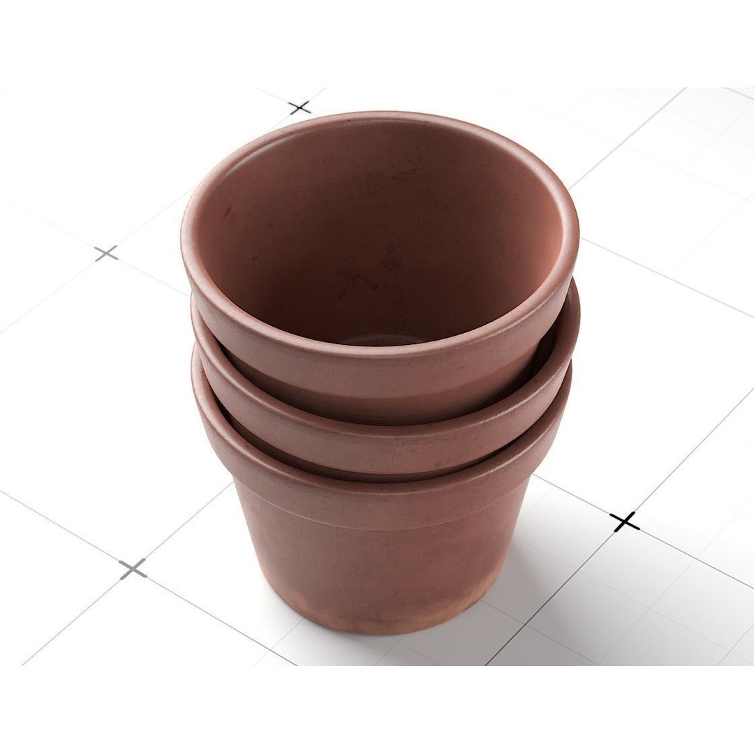Flower Pot 3D Model – Detailed PBR Decoration for Blender - View 8