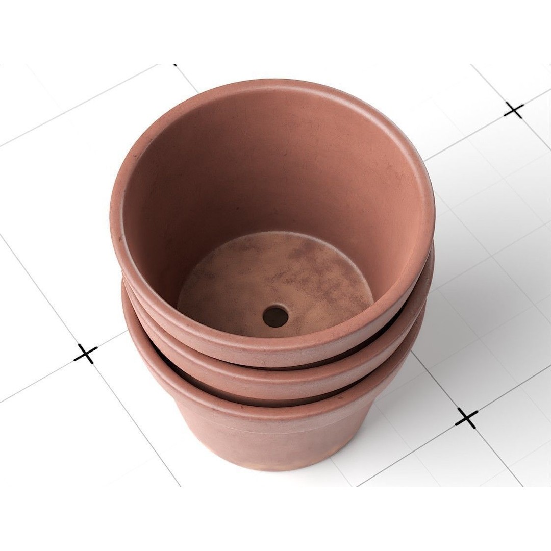 Flower Pot 3D Model – Detailed PBR Decoration for Blender - View 9
