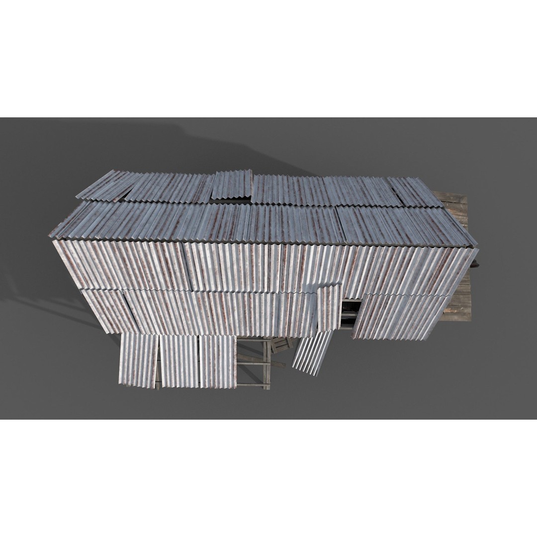 Old House 3D Model – Low Poly PBR Game Asset, FBX