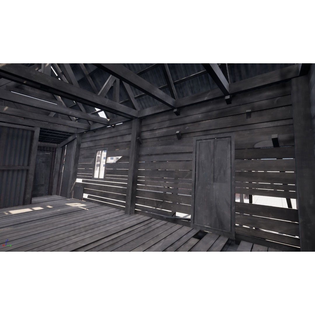 Old House 3D Model – Low Poly PBR Game Asset, FBX - View 9