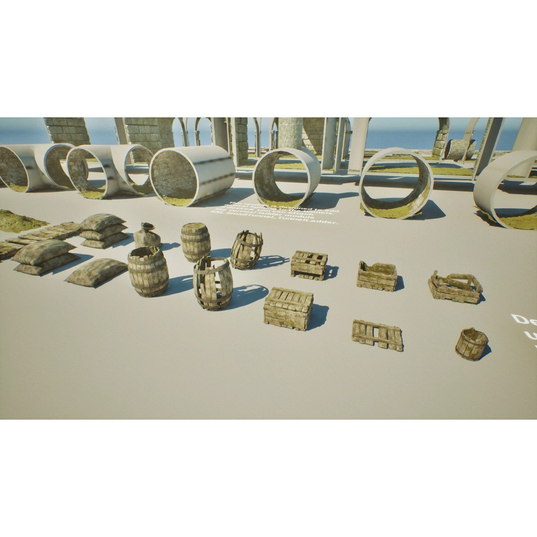 Modular Sewer 3D Model – Low Poly UE5 Asset with Nanite Support - View 16