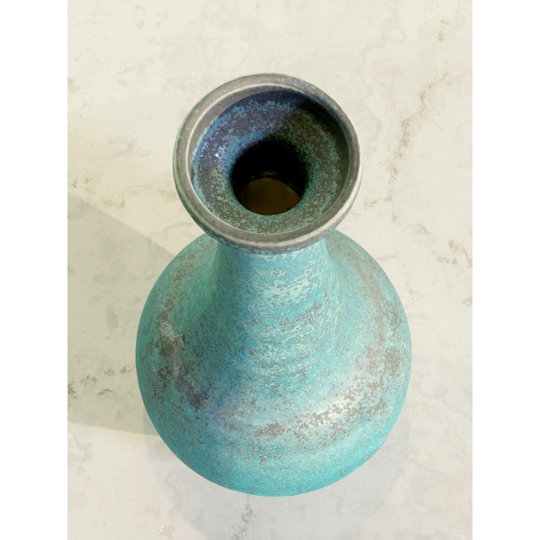 Long Neck Green Vase 3D Model – PBR Textured Decorative Asset, FBX/OBJ - View 3