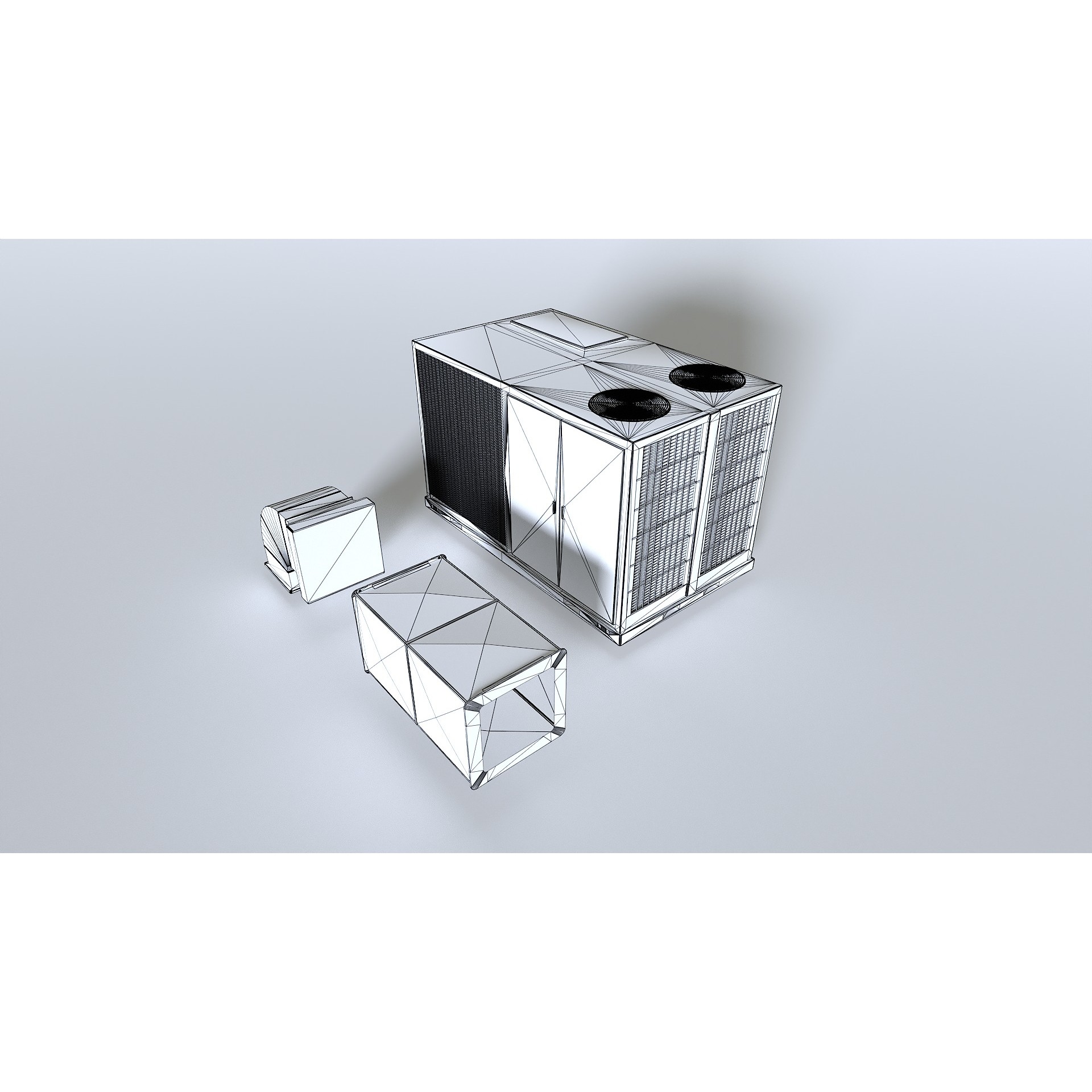 Rooftop AC Unit - Low-Poly Game-Ready 3D Model