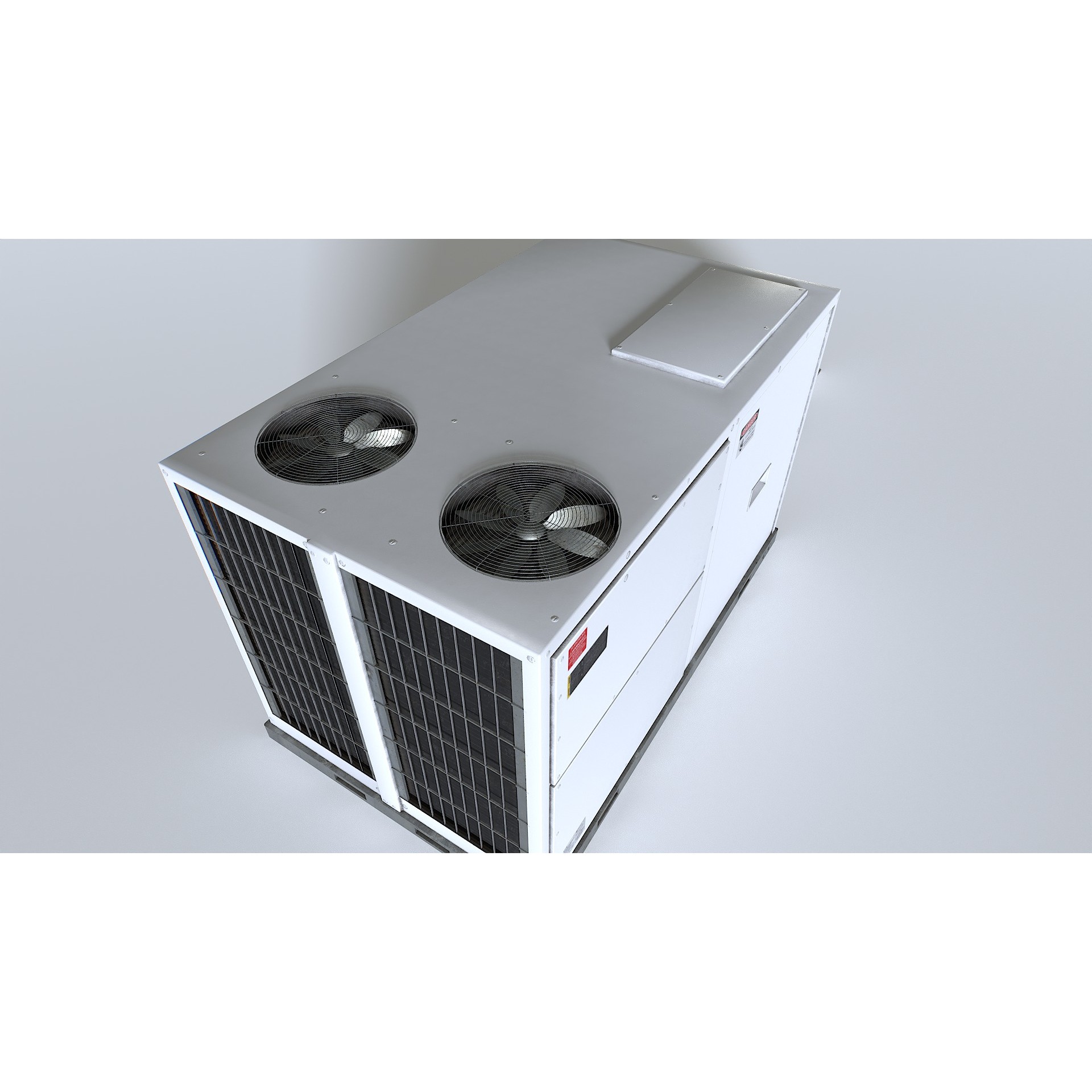 Rooftop AC Unit - Low-Poly Game-Ready 3D Model - View 10