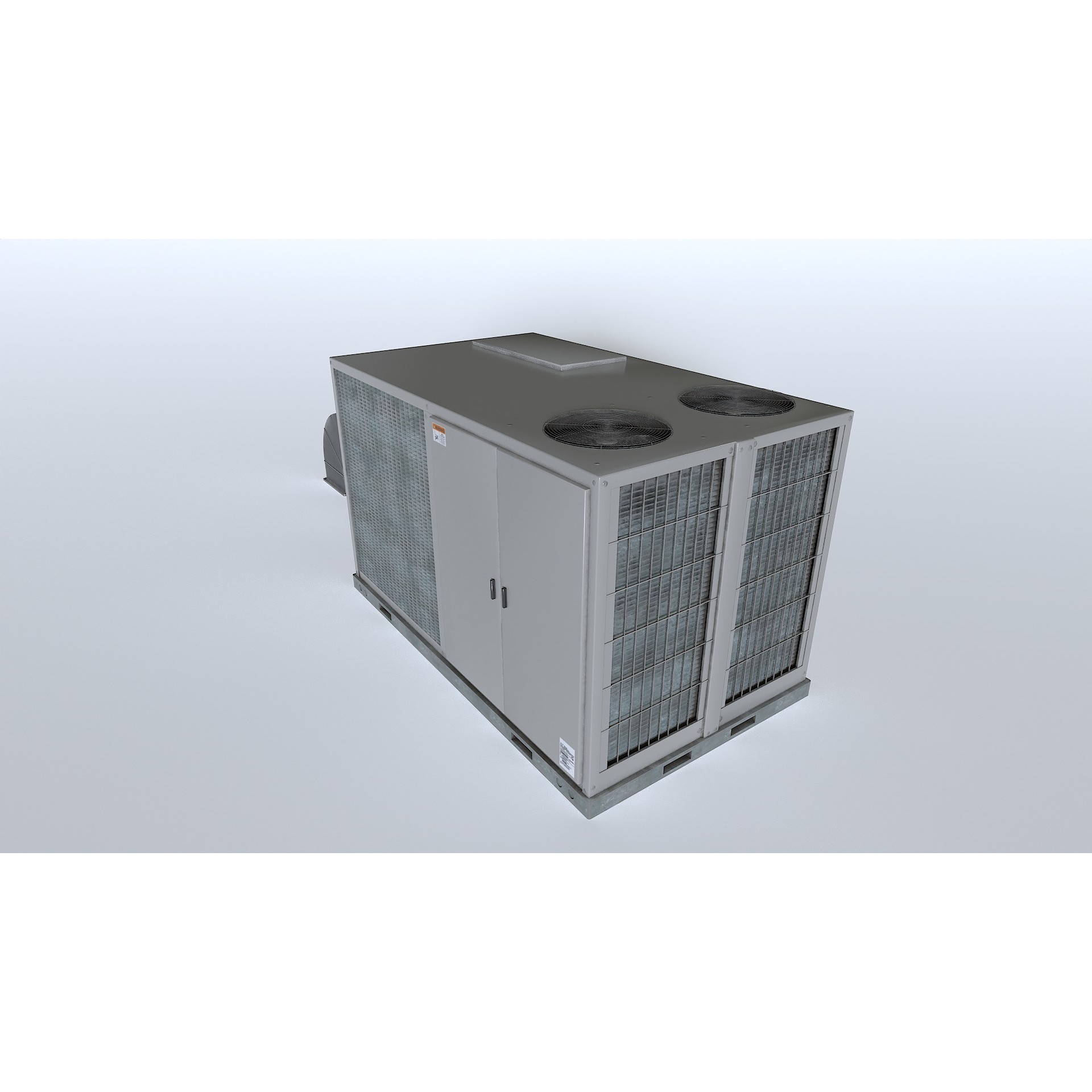 Rooftop AC Unit - Low-Poly Game-Ready 3D Model - View 11