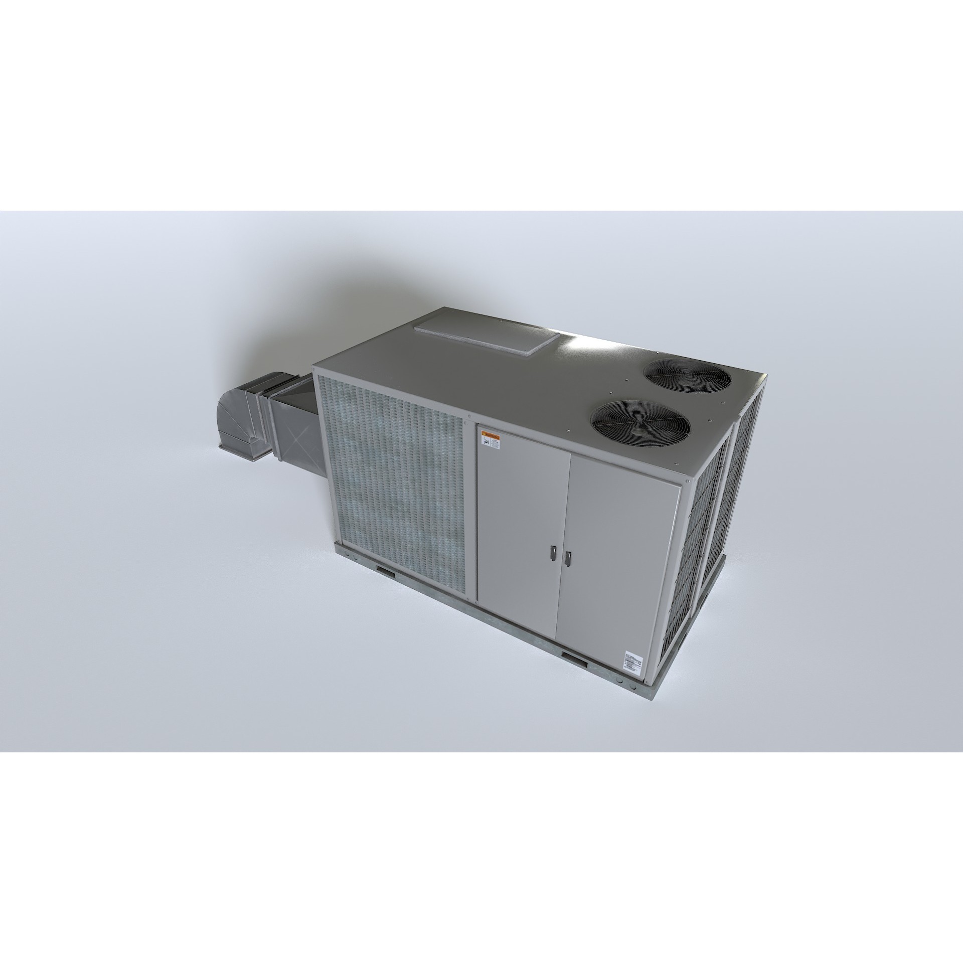 Rooftop AC Unit - Low-Poly Game-Ready 3D Model - View 13