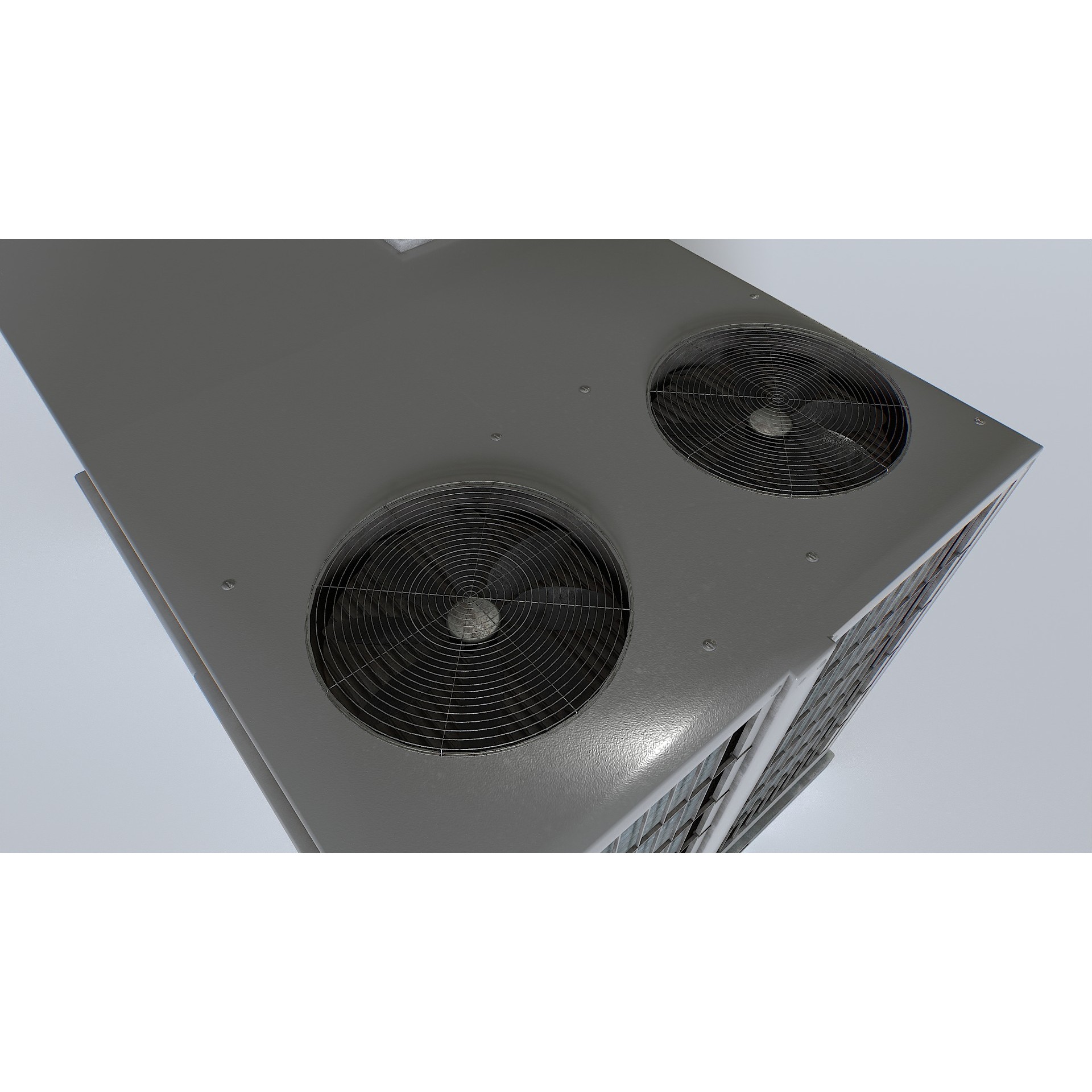 Rooftop AC Unit - Low-Poly Game-Ready 3D Model - View 14