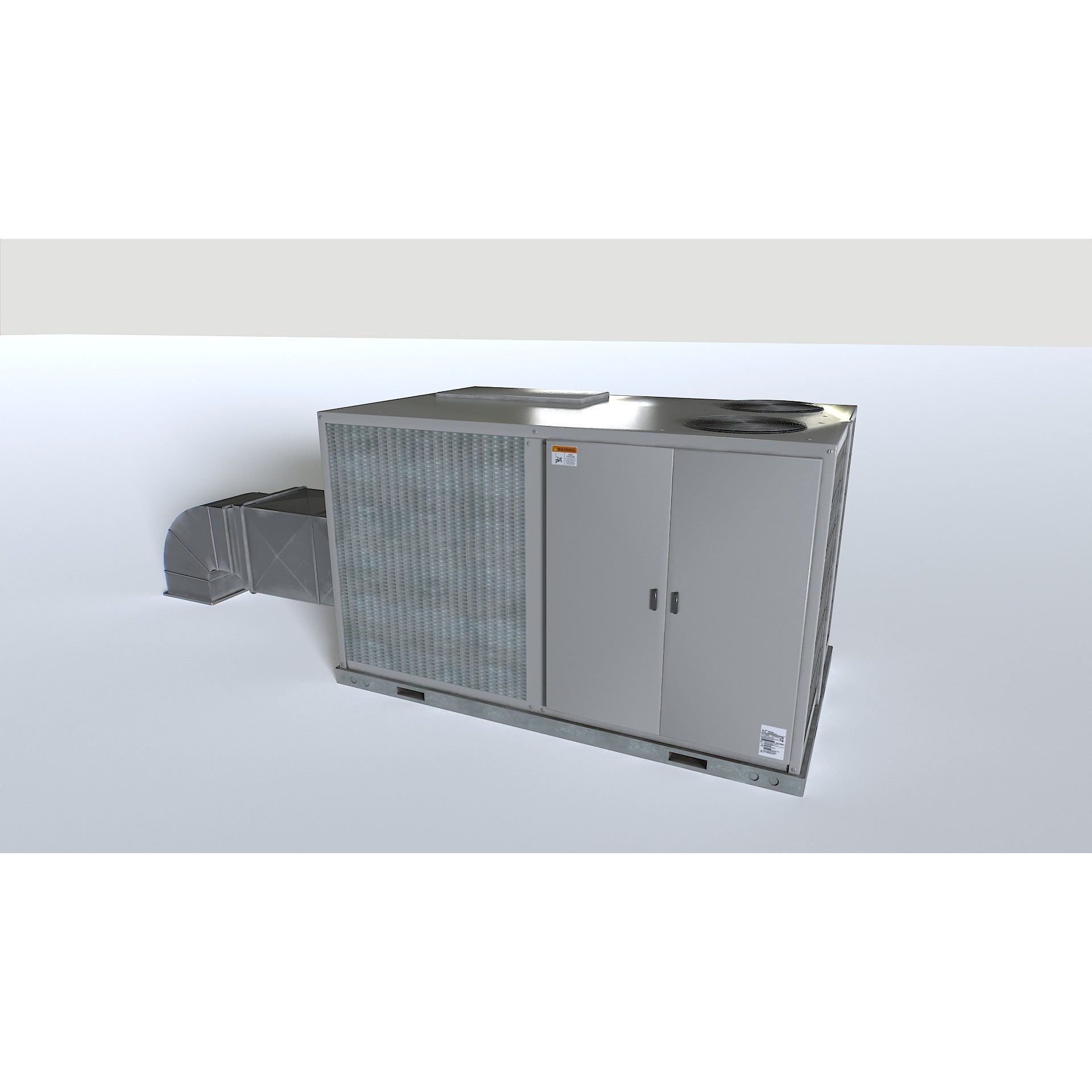 Rooftop AC Unit - Low-Poly Game-Ready 3D Model - View 15