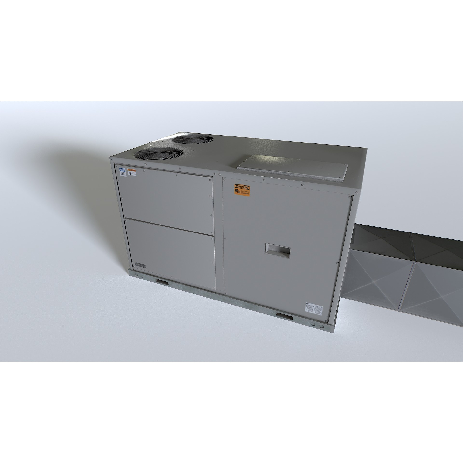 Rooftop AC Unit - Low-Poly Game-Ready 3D Model - View 17