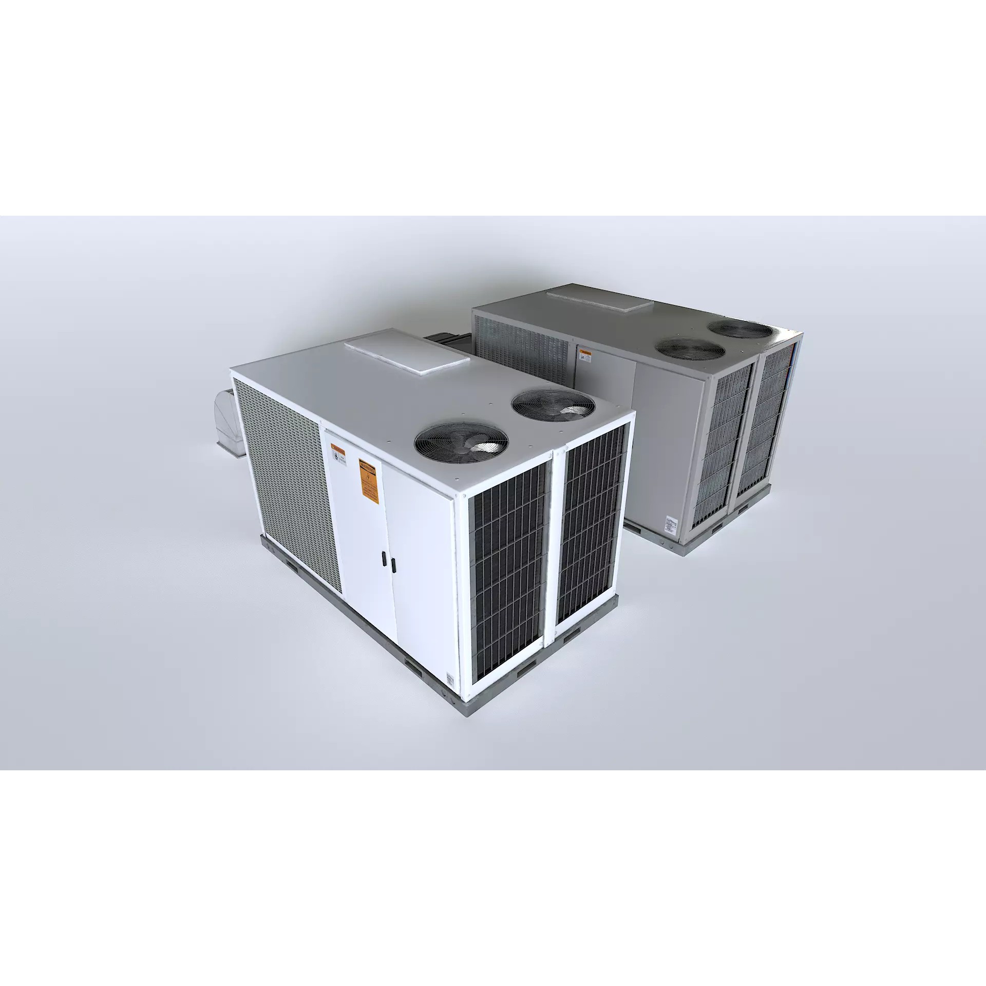 Rooftop AC Unit - Low-Poly Game-Ready 3D Model - View 2