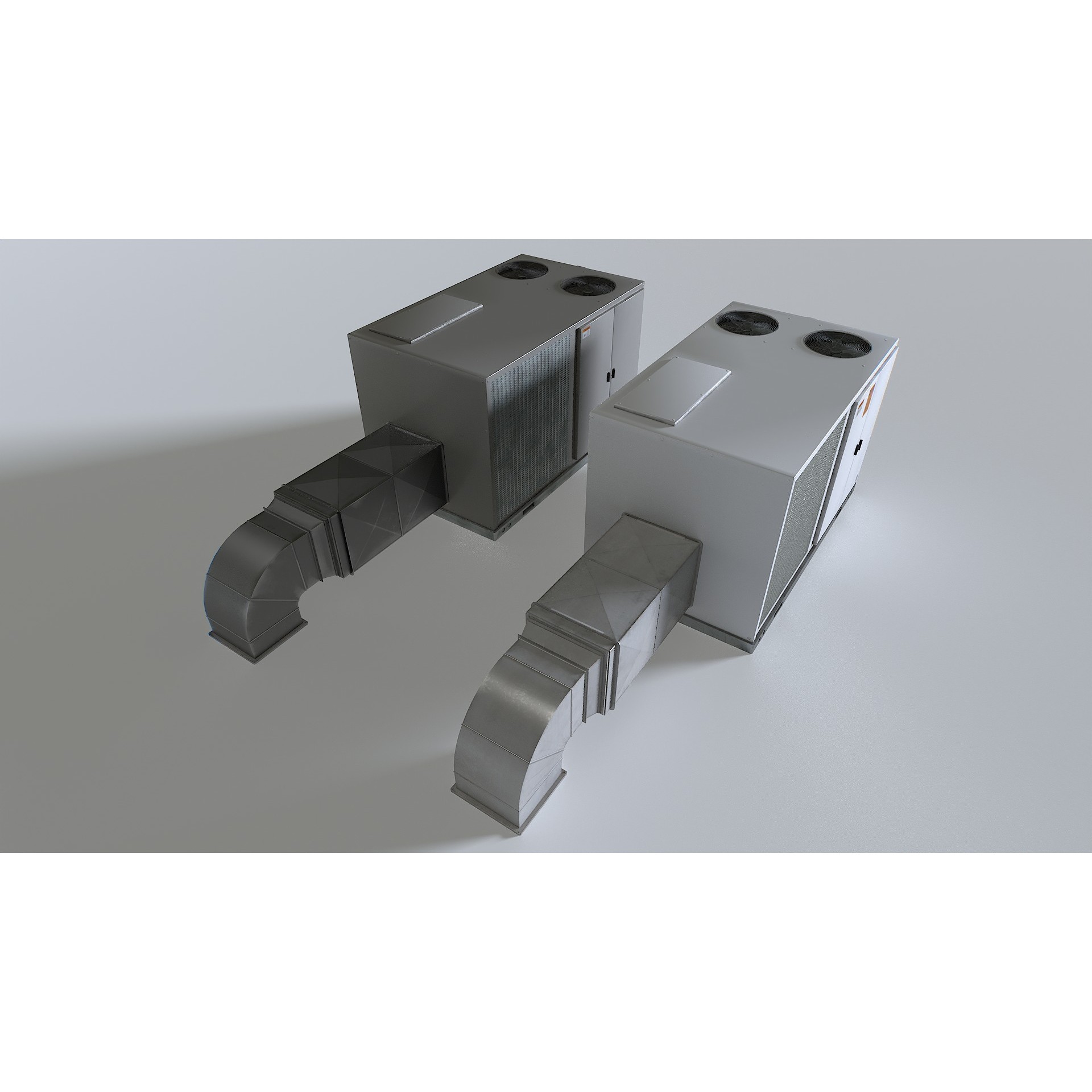 Rooftop AC Unit - Low-Poly Game-Ready 3D Model - View 3