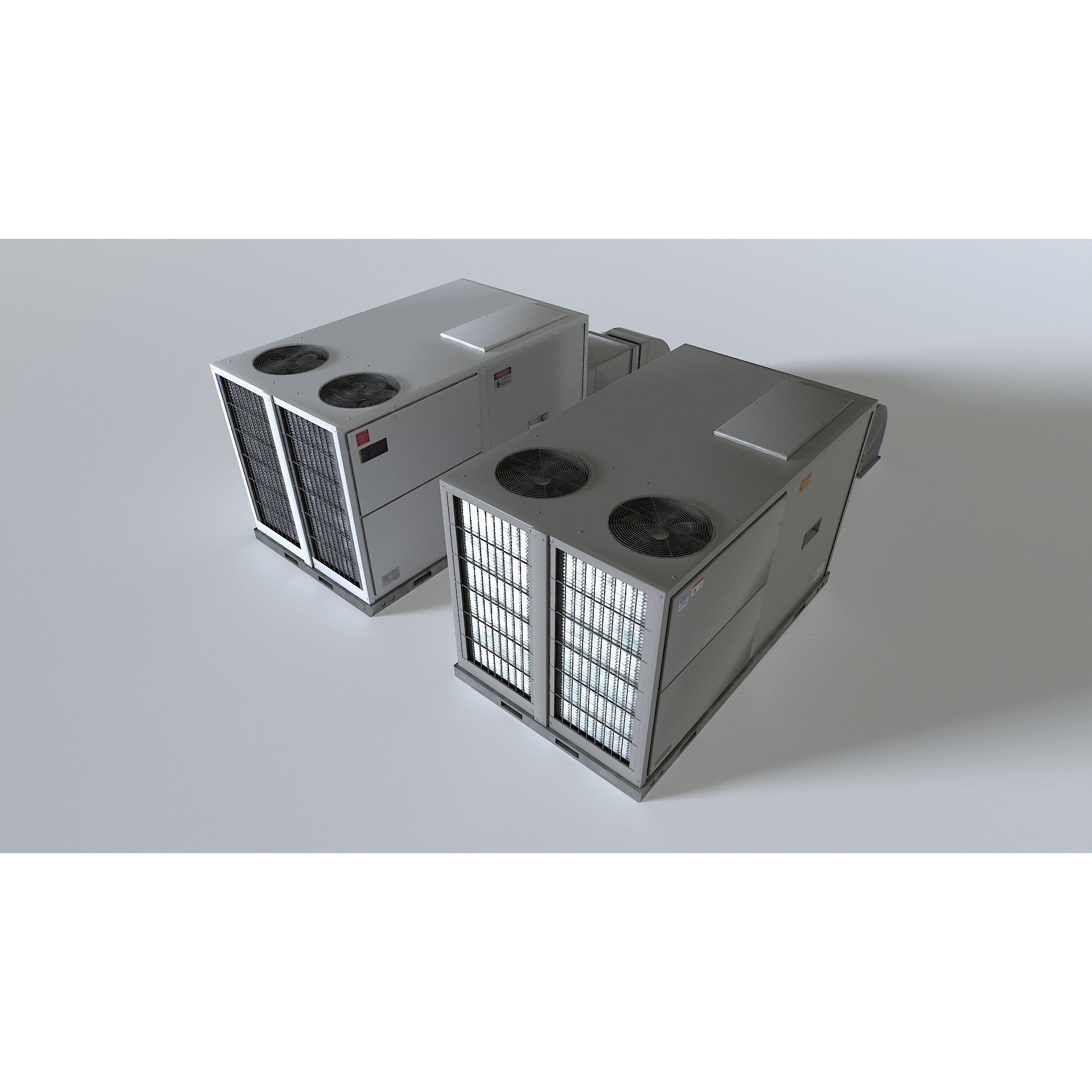 Rooftop AC Unit - Low-Poly Game-Ready 3D Model - View 4