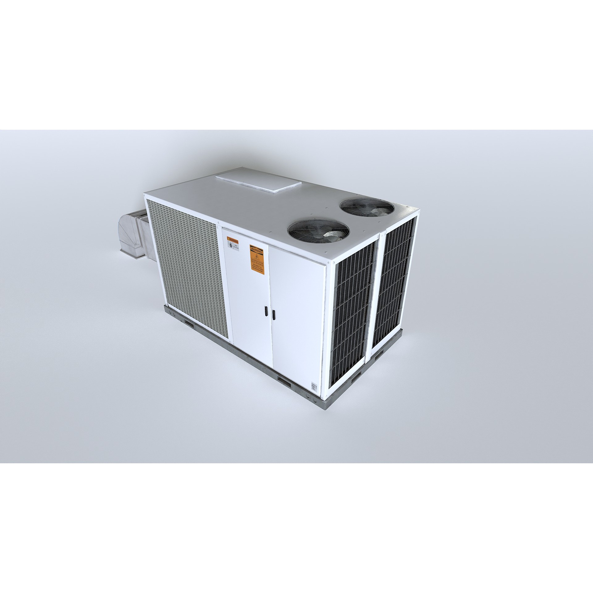 Rooftop AC Unit - Low-Poly Game-Ready 3D Model - View 7