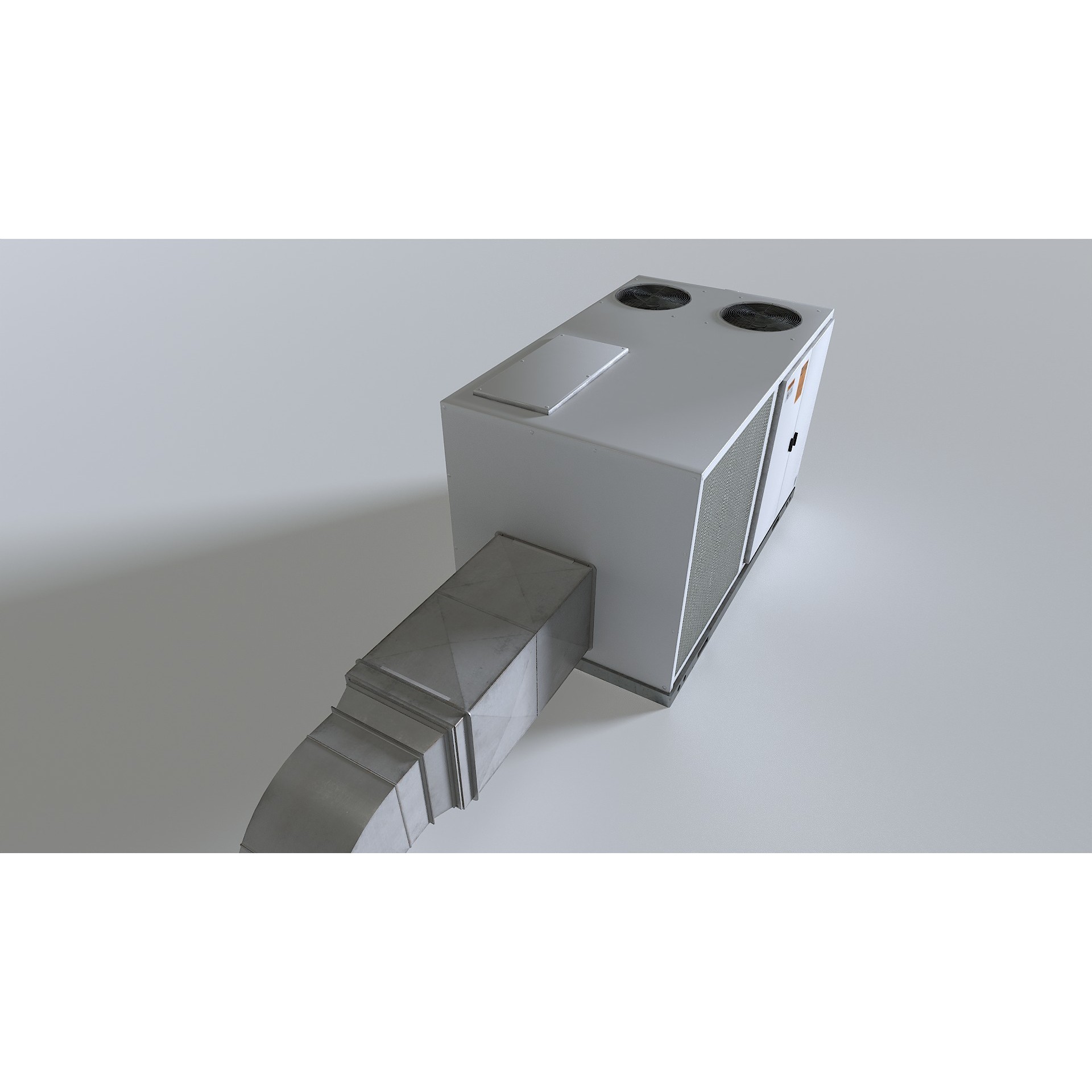 Rooftop AC Unit - Low-Poly Game-Ready 3D Model - View 8