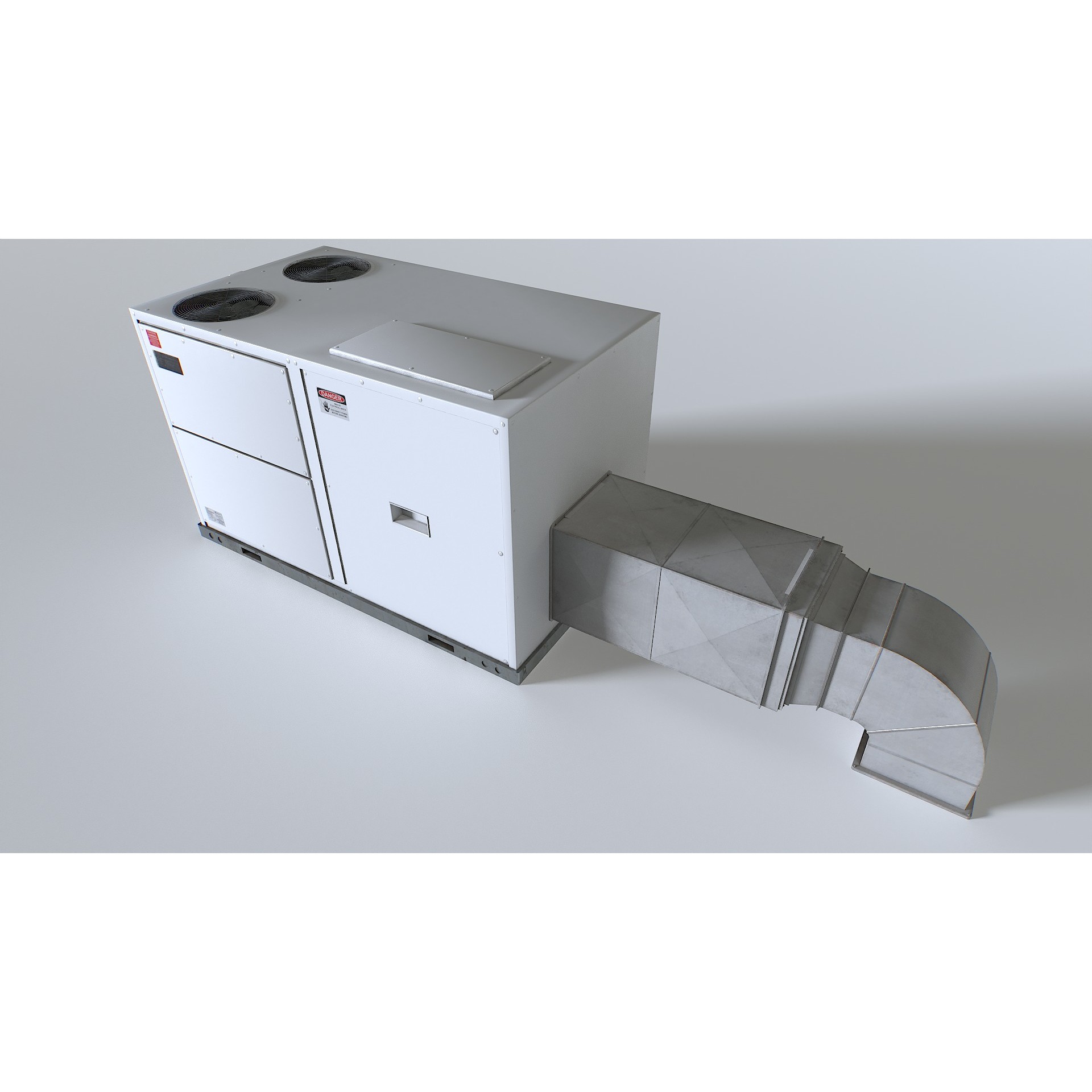 Rooftop AC Unit - Low-Poly Game-Ready 3D Model - View 9