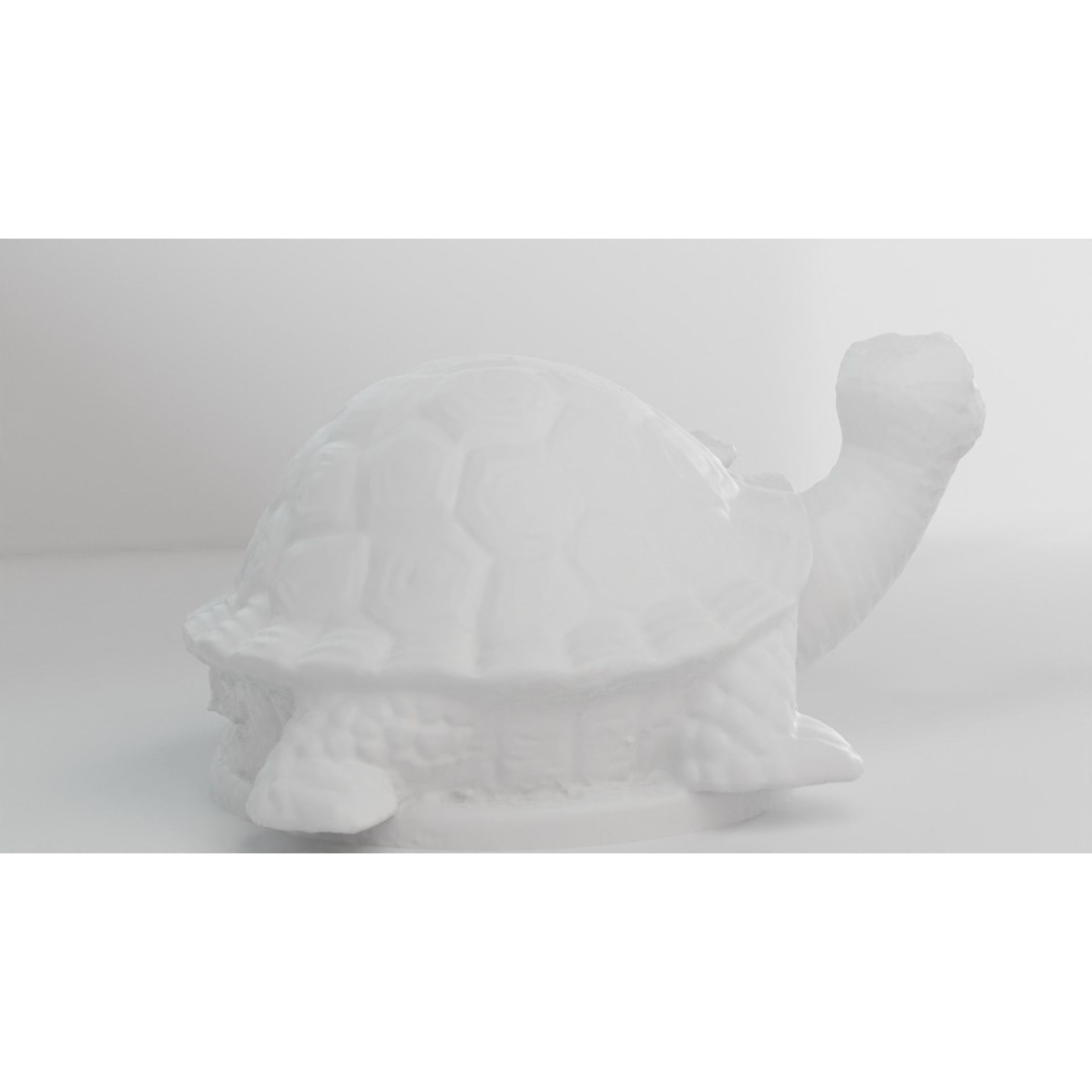 Turtle Sculpture 3D Model – Low Poly Photoscanned Asset for Decoration - View 13