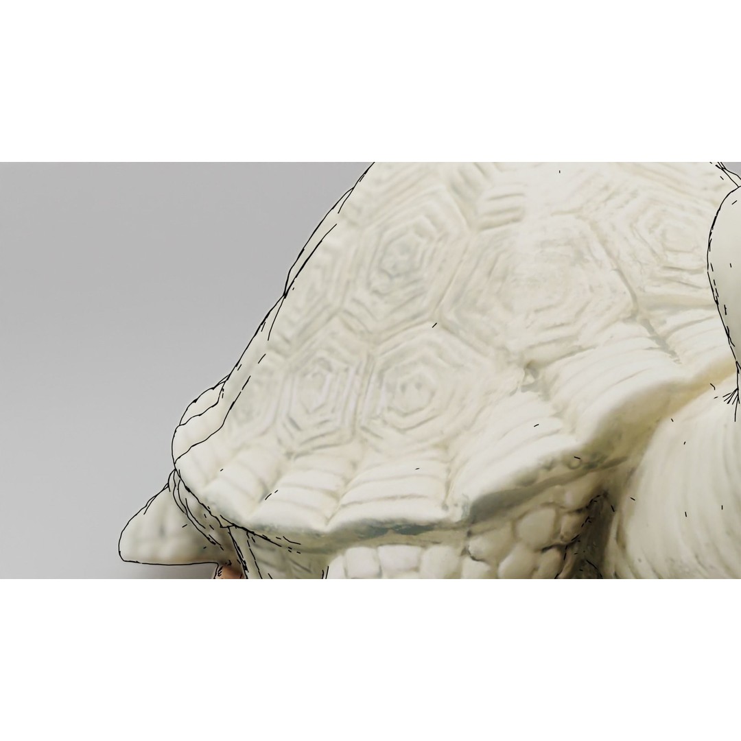 Turtle Sculpture 3D Model – Low Poly Photoscanned Asset for Decoration - View 16