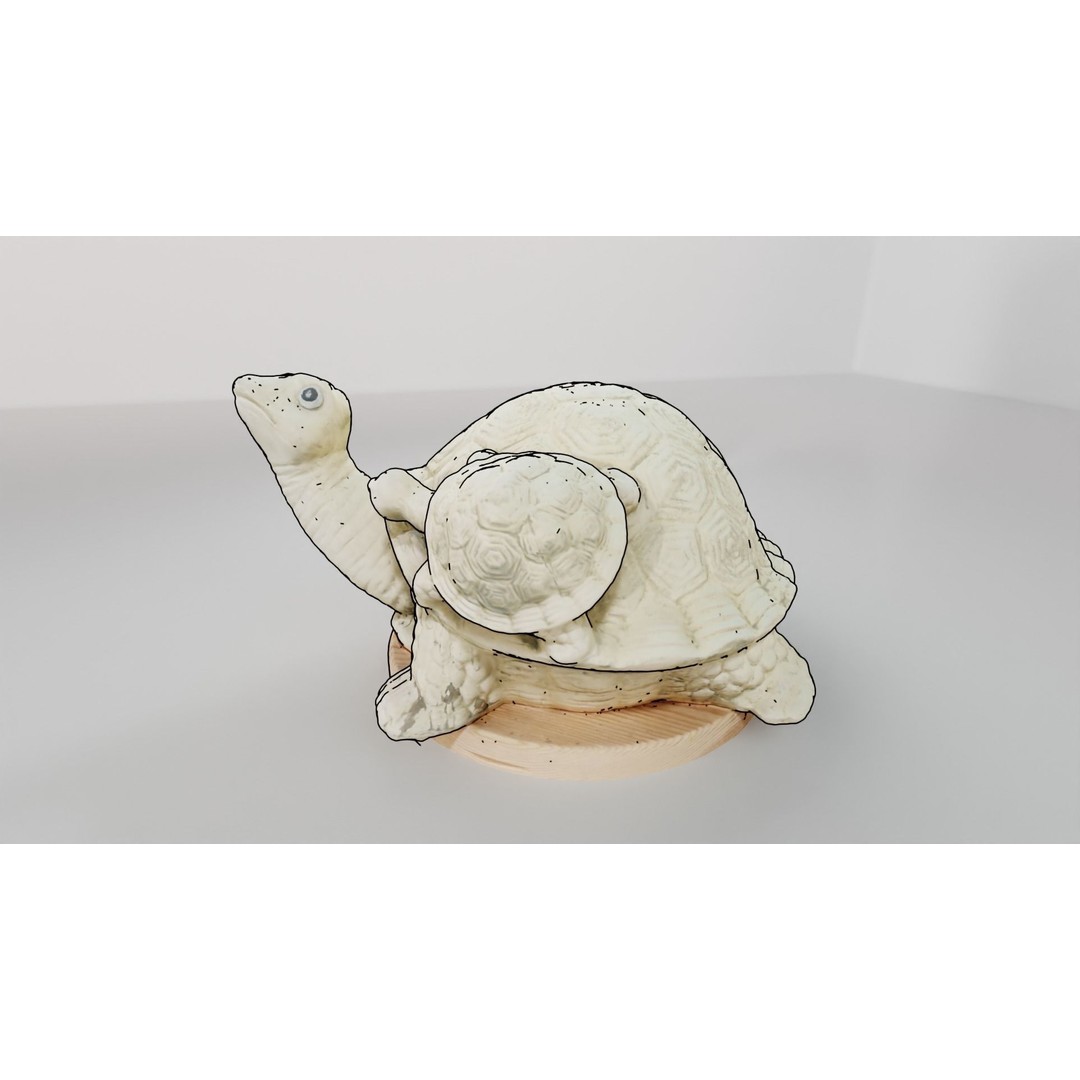 Turtle Sculpture 3D Model – Low Poly Photoscanned Asset for Decoration - View 18