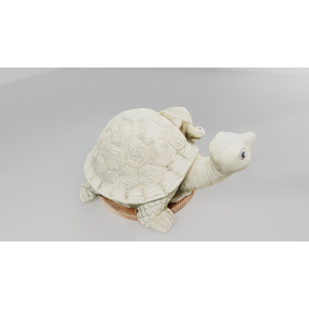 Turtle Sculpture 3D Model – Low Poly Photoscanned Asset for Decoration - View 6
