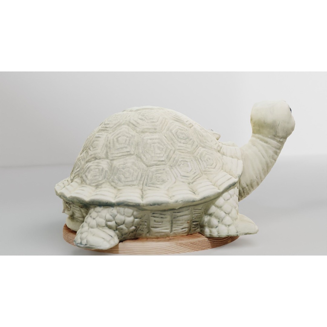 Turtle Sculpture 3D Model – Low Poly Photoscanned Asset for Decoration - View 7