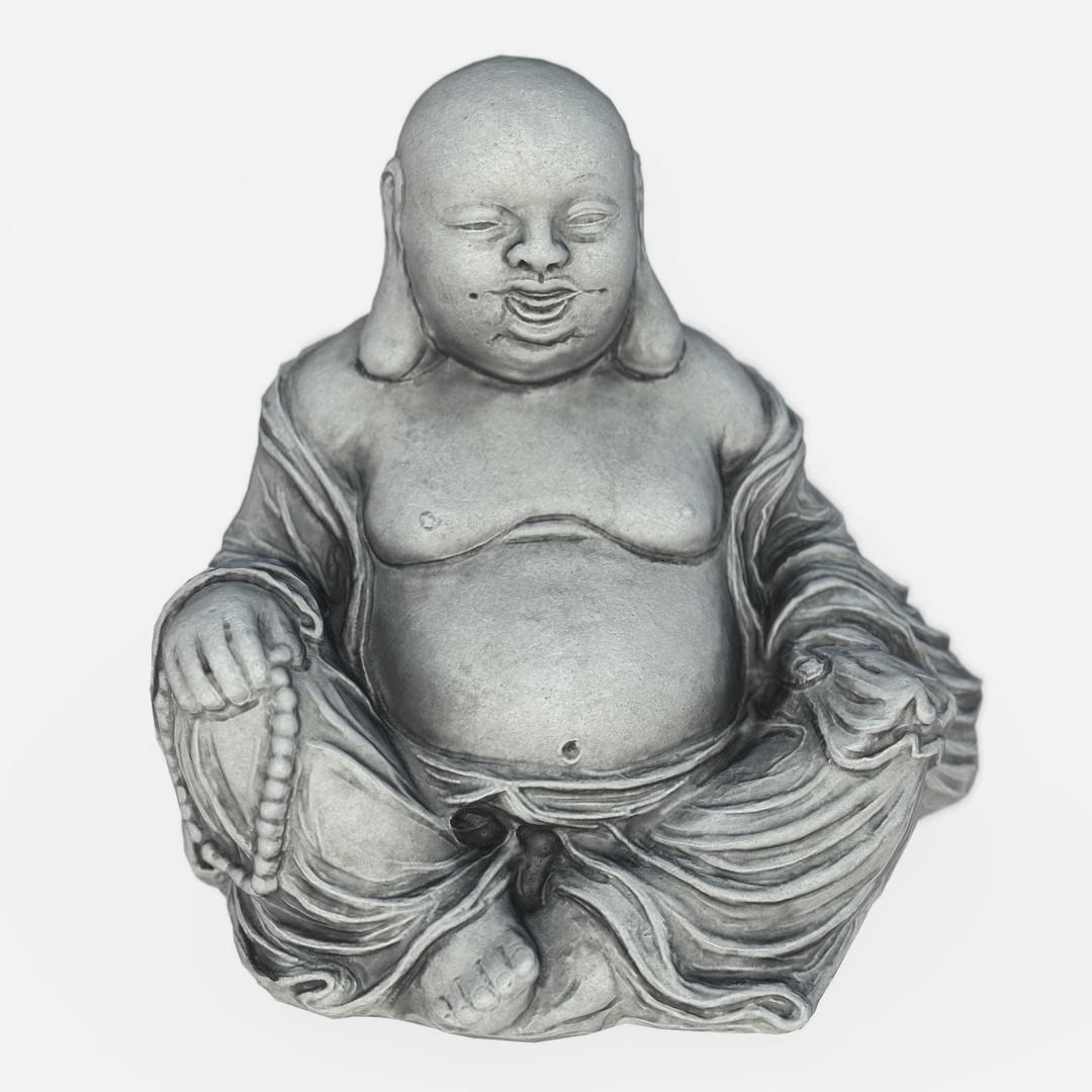 Smiling Buddha 3D Model – Low Poly PBR Asset, FBX, OBJ, Blender - View 15