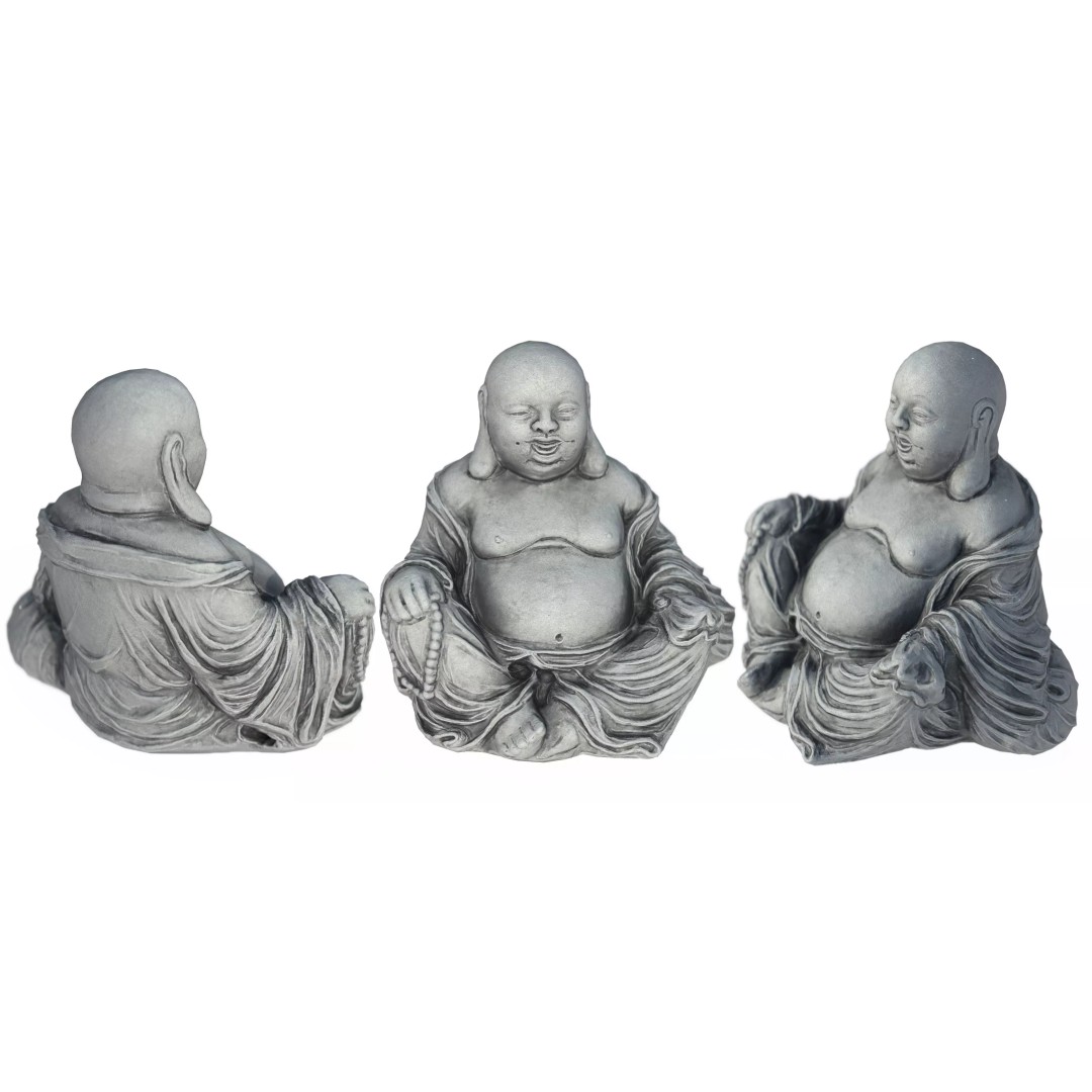 Smiling Buddha 3D Model – Low Poly PBR Asset, FBX, OBJ, Blender - View 2
