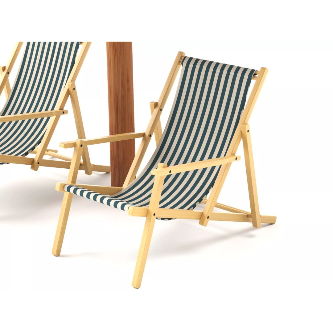 Thatch Umbrellas 3D Model – Low Poly Beach Asset Collection, FBX, OBJ - View 13