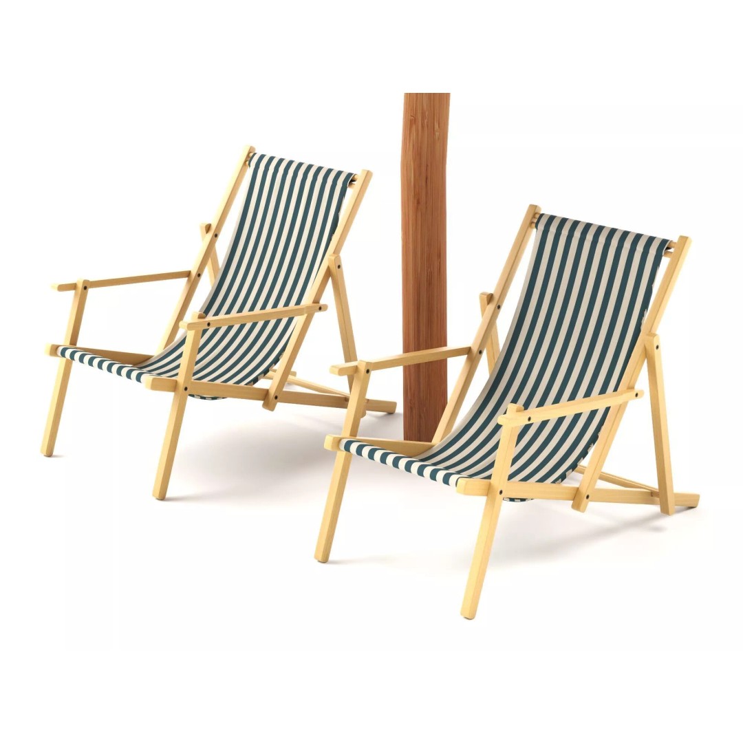 Thatch Umbrellas 3D Model – Low Poly Beach Asset Collection, FBX, OBJ - View 8