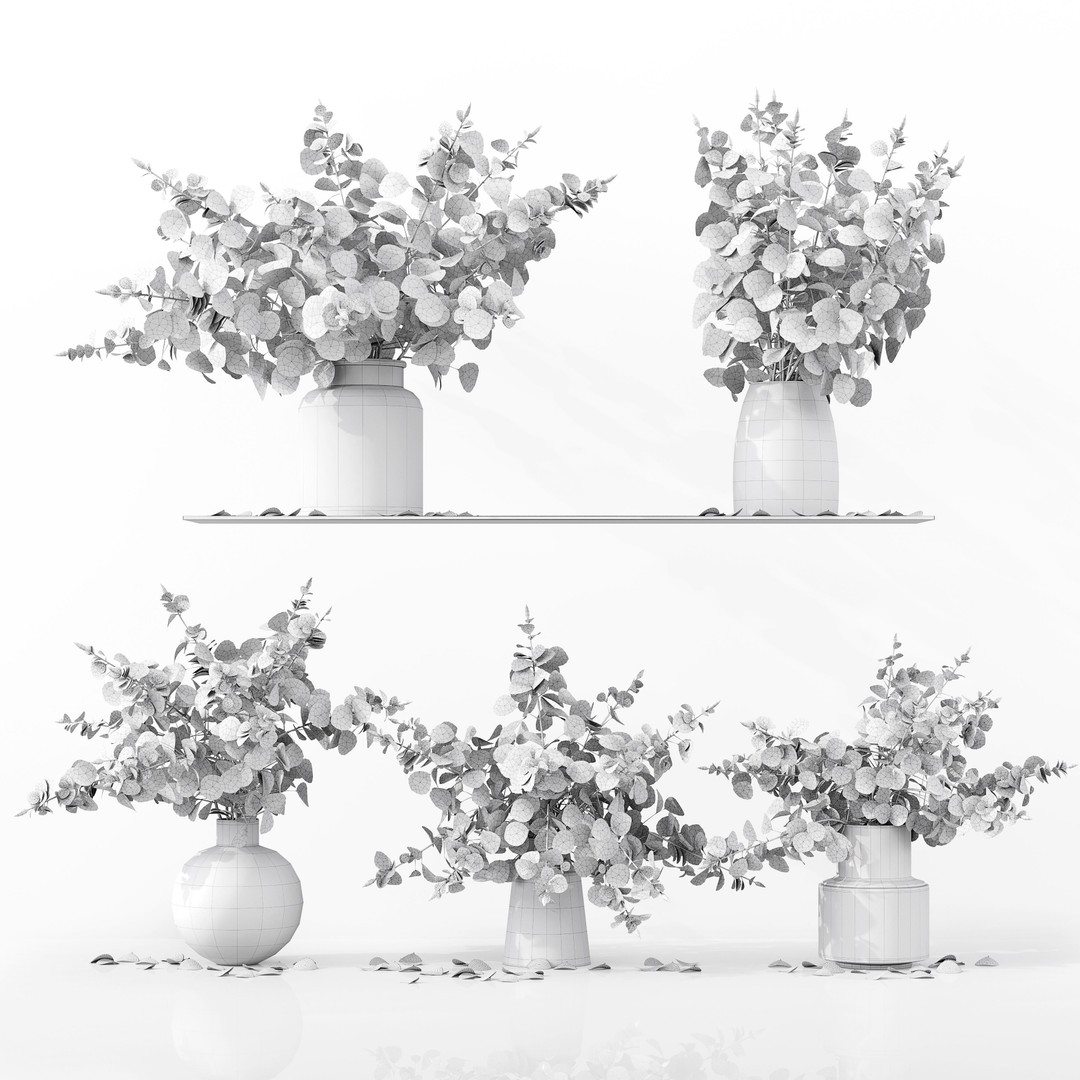 Indoor Plants Collection 3D Model – High Poly PBR Asset, FBX, OBJ - View 8
