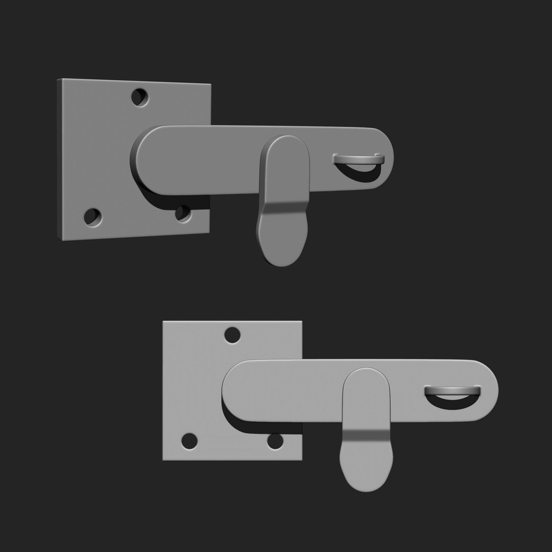 Door Latch 3D Model – Vintage Imm Brush Pack, 66 Brushes - View 11