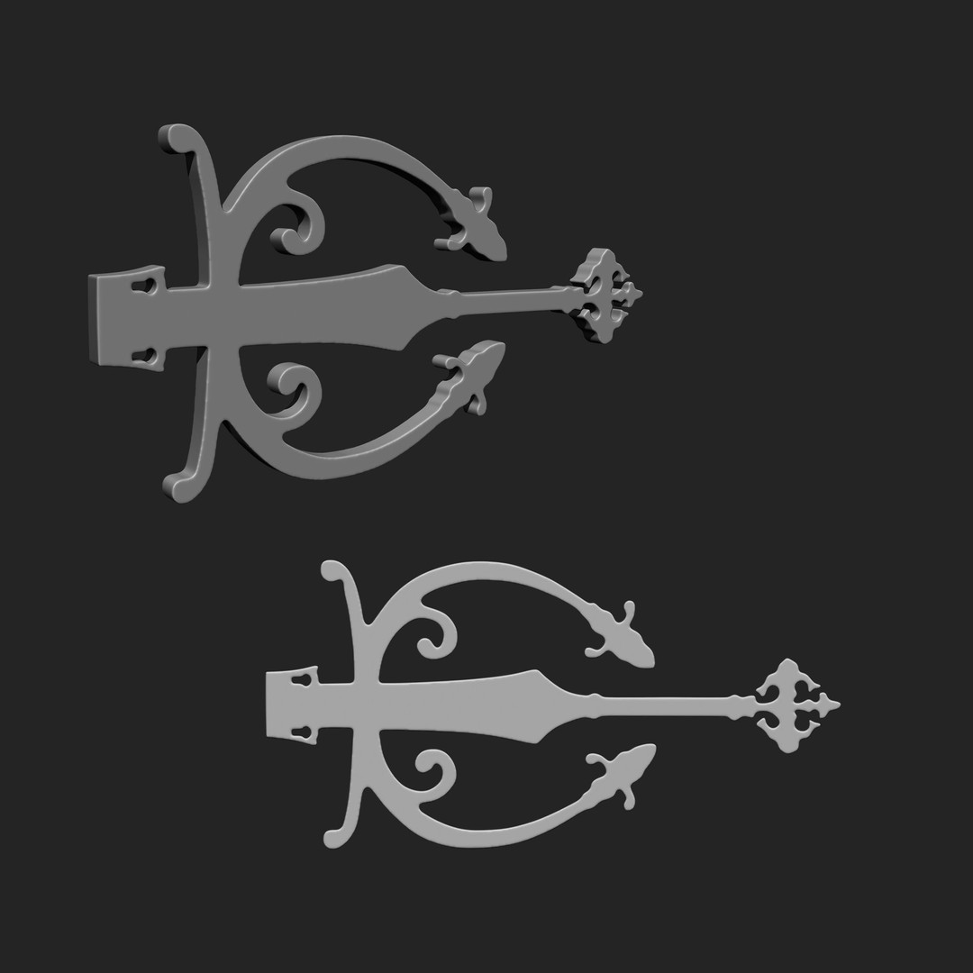 Door Latch 3D Model – Vintage Imm Brush Pack, 66 Brushes - View 14
