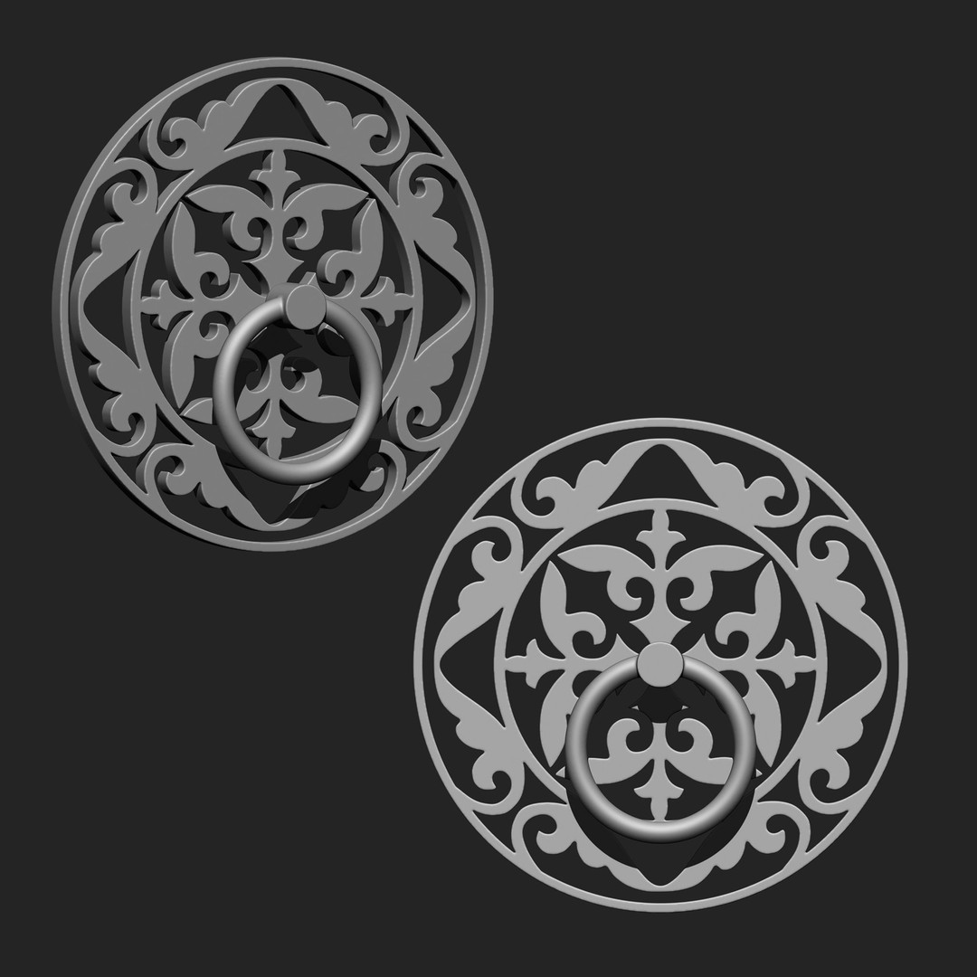 Door Latch 3D Model – Vintage Imm Brush Pack, 66 Brushes - View 16